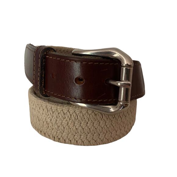 Braided Tan Leather Belt Size 36" Preppy Golf - Picture 1 of 4